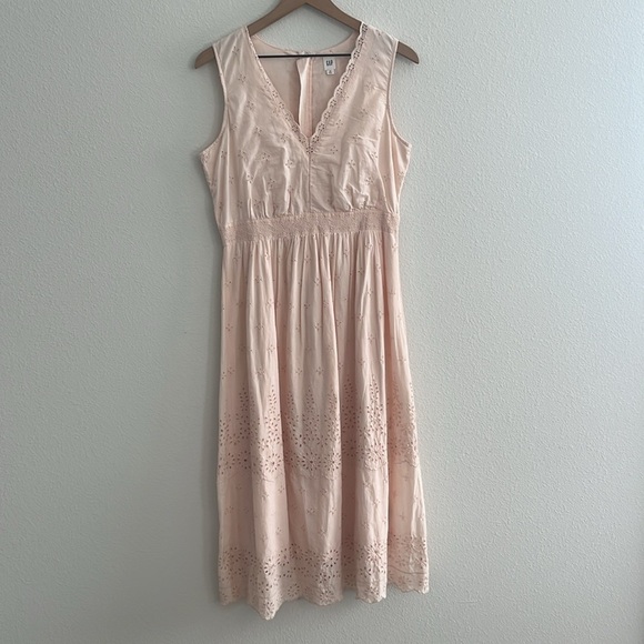Gap Cottagecore Feminine Eyelet Lace Dress Size Size 10 - Picture 3 of 9